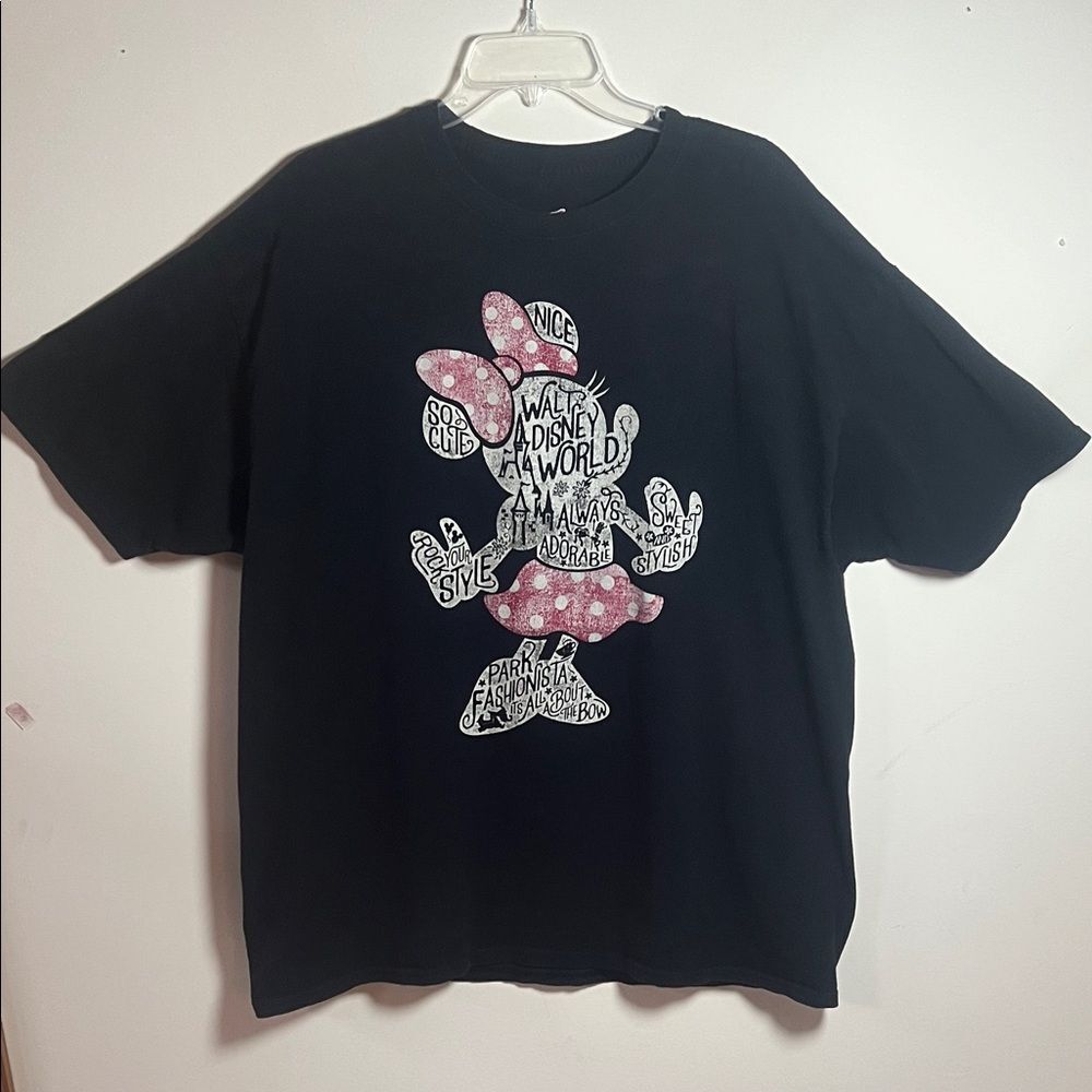 Disney Minnie Mouse Size 2XL Black Red Women’s T-Shirt